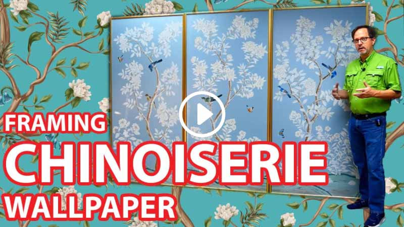 Wallpaper as art? Yes! Chinoiserie Wallpaper Panels